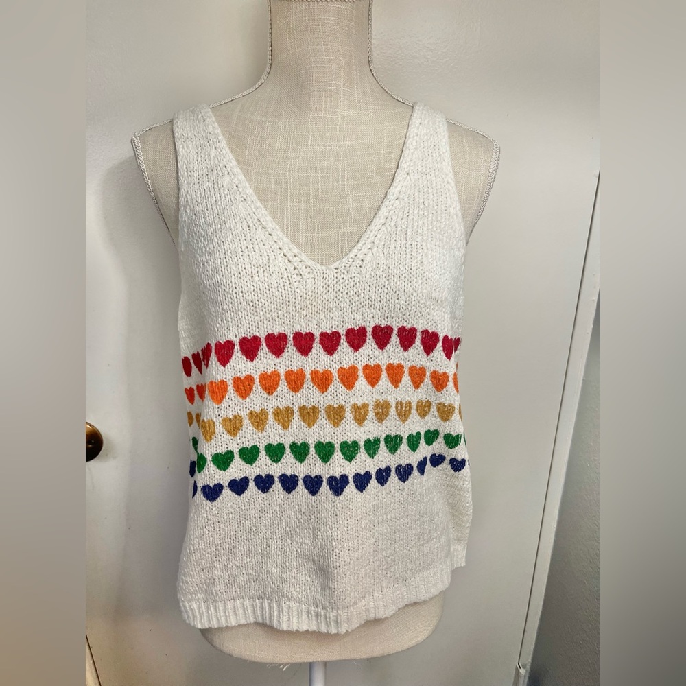 Colorful Heart Knit Tank Top - Picture 6 of 6